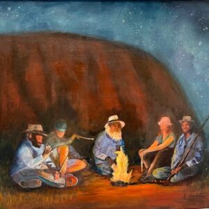 CAMPFIRE AT ULURU/AYERS ROCK
